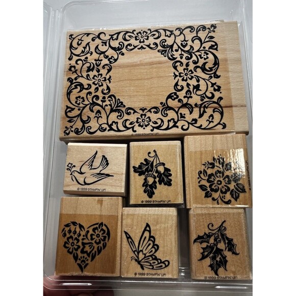 Victorian Stampin Up! Rubber Stamp Set of 7 Victorian Vintage 1999 - Picture 3 of 9